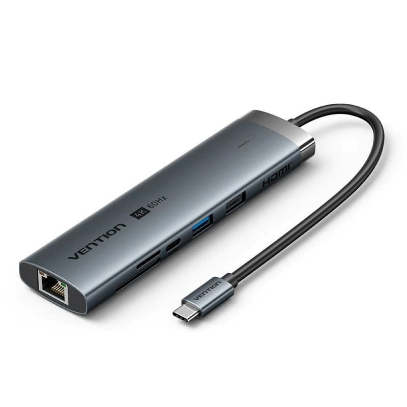 Vention USB-C 8-in-1 4K 60Hz 100W Dockingstation
