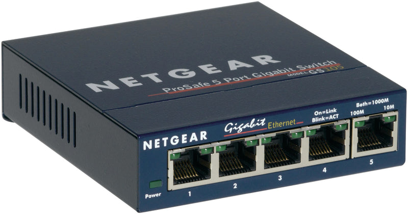 NETGEAR GS105 Switch Ethernet Gigabit (10/100/1000) non géré bleu