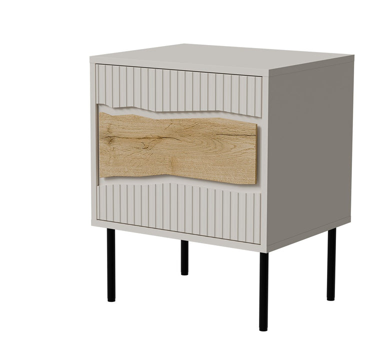 Cama Bedside cabinet, 2 pcs. INSERTO 50x40x61.5 cashmere + LED