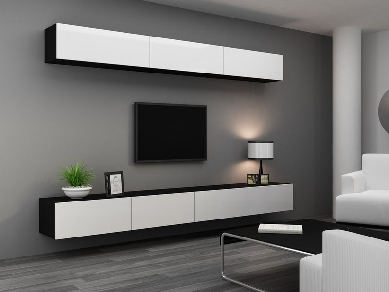 Cama Cabinet VIGO "90" full 90/35/32 black/white gloss
