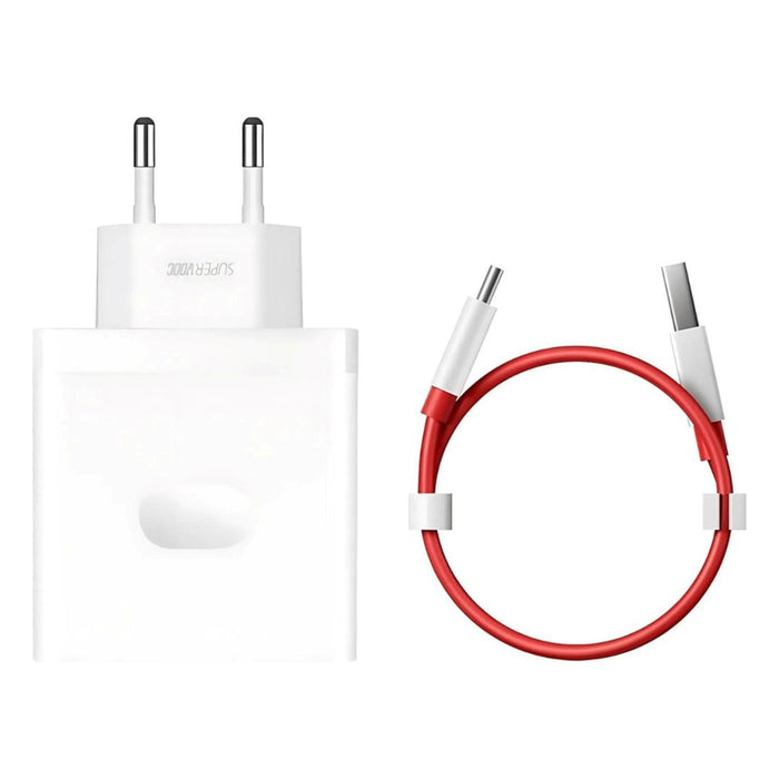 OnePlus SUPERVOOC USB-A charger + USB-A / USB-C cable 100W White