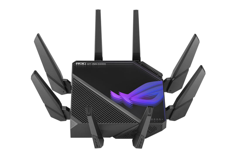 ASUS ROG Rapture GT-AXE16000 wireless router 10 Gigabit Ethernet Tri-band (2.4 GHz / 5 GHz / 6 GHz) Black