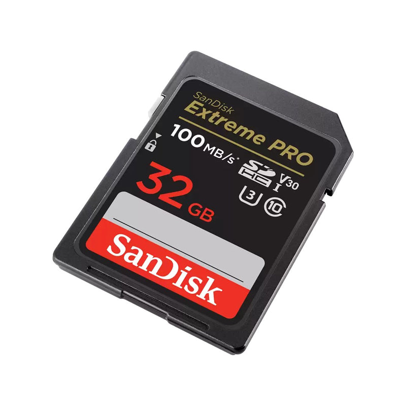 SanDisk Extreme PRO - Flash memory card - 32 GB - Video Class V30 / UHS-I U3 / Class10 - SDHC UHS-I