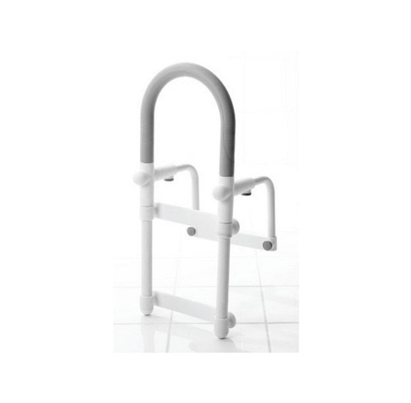 Rounded bath handle with non-slip grip