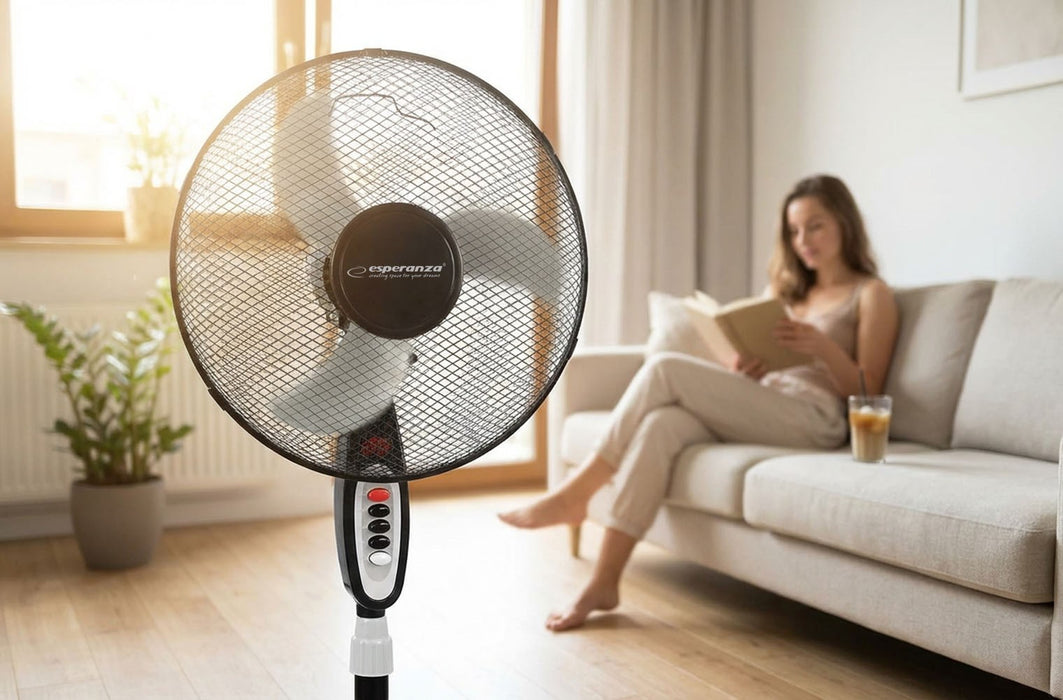 Esperanza EHF002KE, 16 '' standing fan, Black and Gray
