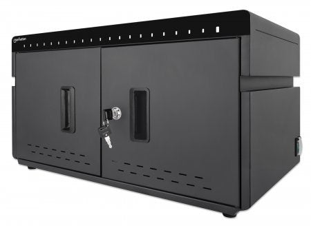 Manhattan iPad to 11" 20-bay Charging Cabinet Desktop via USB-C, Also other tablets and smartphones (with device to USB-C cable), Bays 264x22x235mm, D