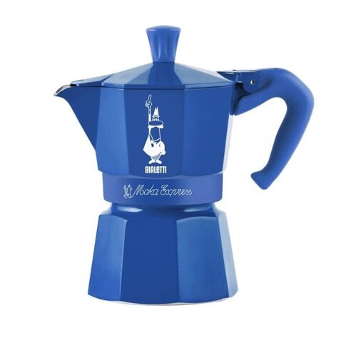 Moka pot for 3 cups Moka Express 5464 BIALETTI blue