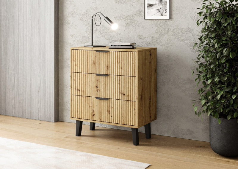 SCANDI 3S SCHMALE EICHEN-ARTISAN KOMMODE
