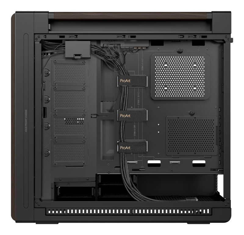 ASUS ProArt PA602 Wood Edition Modern Black - Tempered Glass Panel Midi Tower Black, Wood