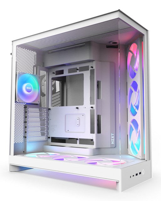 NZXT H9 Flow RGB+ Boîtier moyen tour blanc