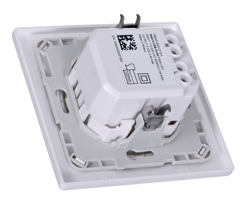 Fibaro Walli N socket-outlet 2x USB White