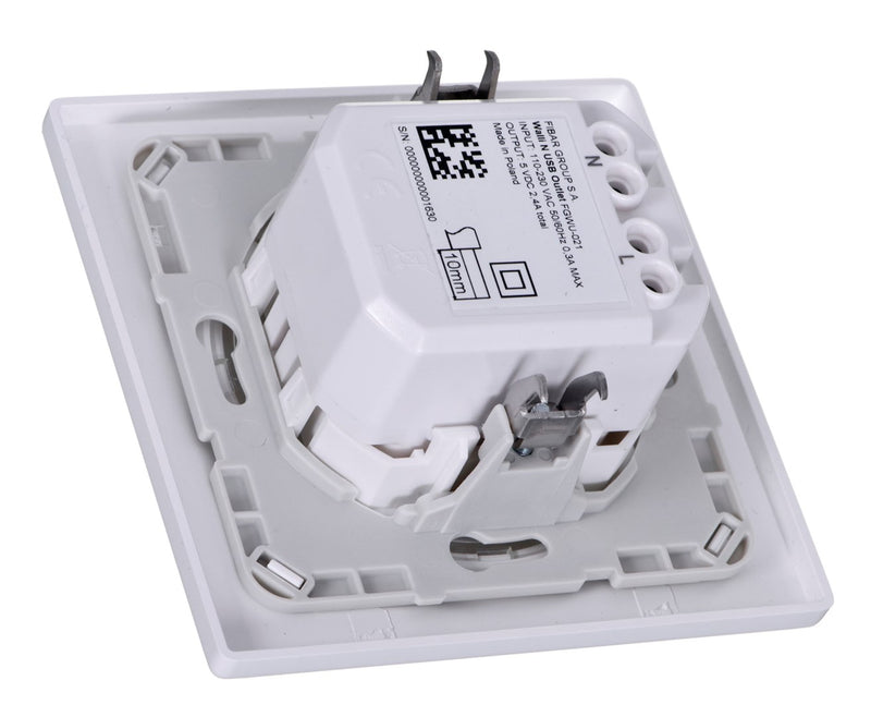 Fibaro Walli N socket-outlet 2x USB White