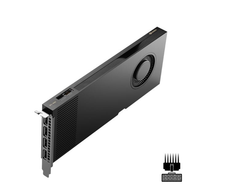 Graphics card PNY NVIDIA RTX 4000 Ada Generation, 20 GB GDDR6 160-bit,  PCIe 4.0 x16, Single Slot, 4x Mini DP 1.4a, ATX - ATX bracket, 1x 16-pin power
