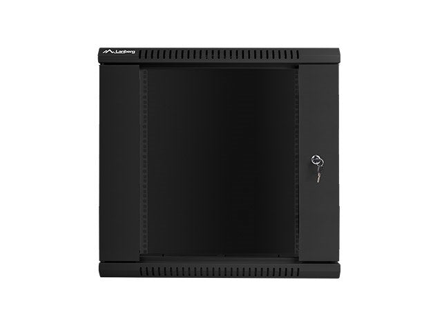 Armoire rack de brassage murale Lanberg 19'' 12U 600x600mm noire (porte vitrée)