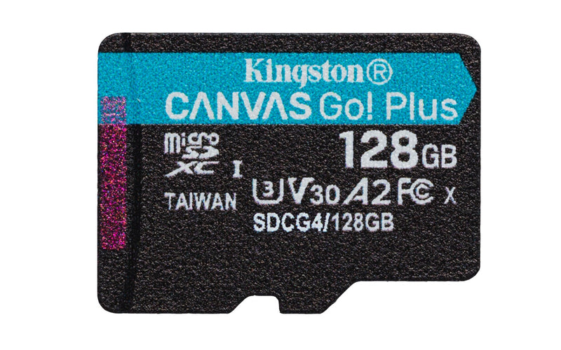Kingston Technology 128GB microSDXC Canvas Go Plus Gen4 200MB/s A2 U3 V30 Karte + Adapter