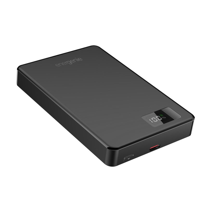 Gembird PB10-WPC15M-LCD-01 Magnetic wireless powerbank with LCD, 15W, 10000 mAh, black