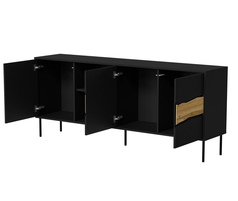 Cama INSERTO 3D1W chest of drawers 190x40x80 black + LED