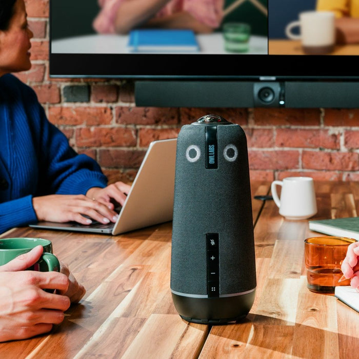 Owl Labs Meeting Owl 4+ 360-Degree, 4K Smart Video Conference Camera, Microphone and Speaker (Automatic Speaker Focus, Smart Zooming and Noise Equalis
