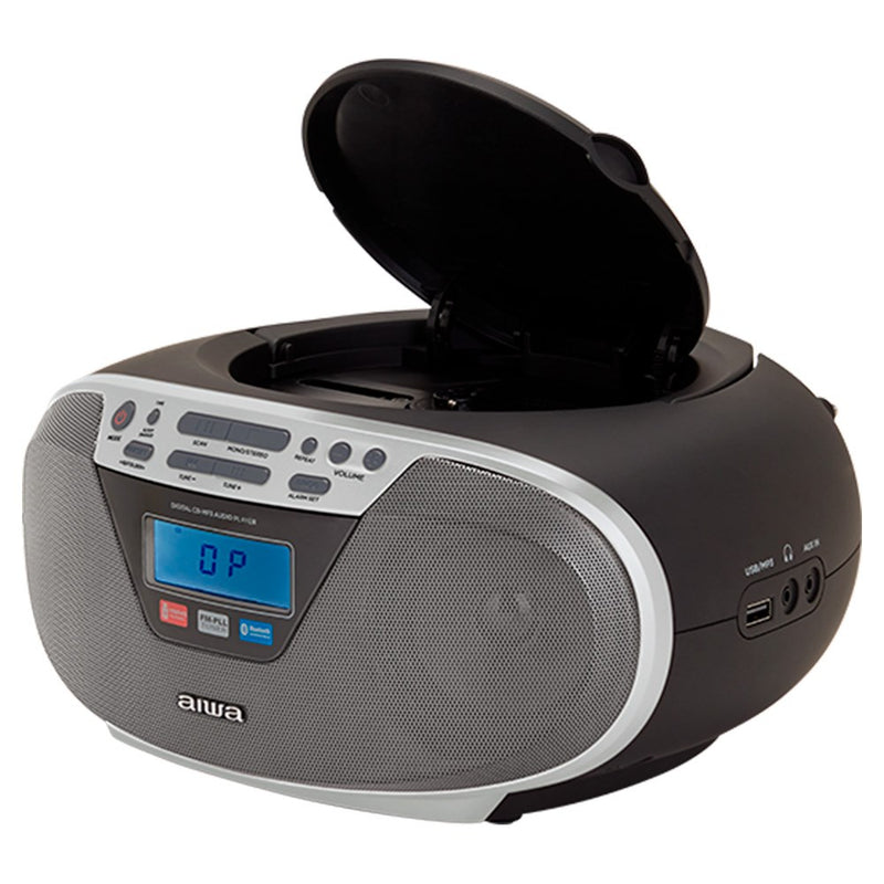 Aiwa BBTU-400SL portable stereo system Analog & digital 6 W FM Silver MP3 playback