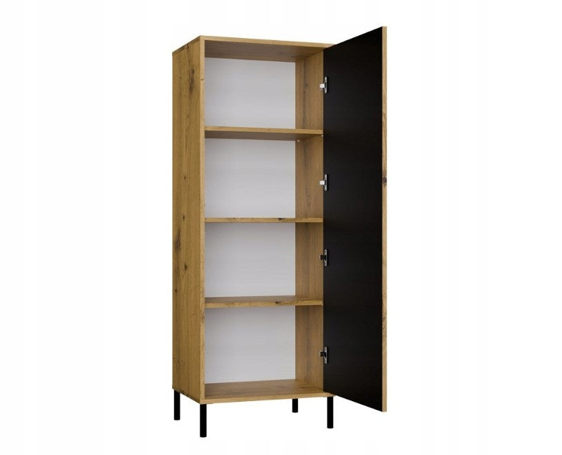 KAMARO 1DD SLIM OAK ARTISAN DISPLAY CABINET