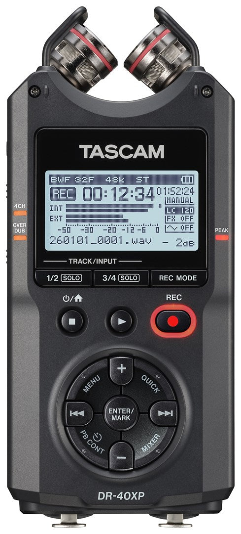 Tascam DR-40XP - portable four-track digital recorder with a USB audio interface