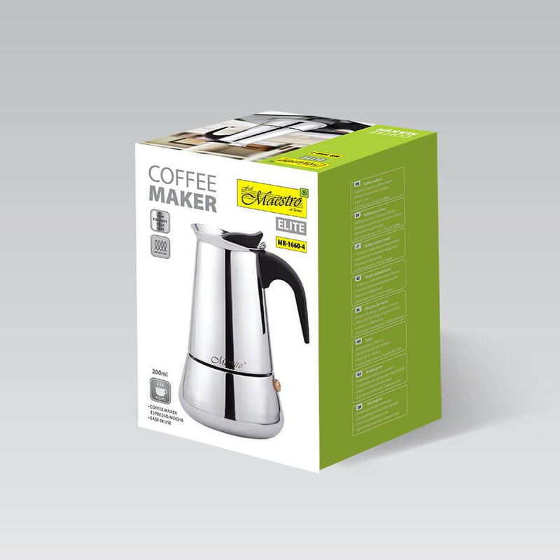 Maestro 4 cup coffee machine MR-1660-4 silver