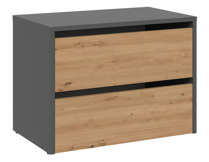 Topeshop MODO ANT/ART shoe organizer Closed Anthracite, Oak