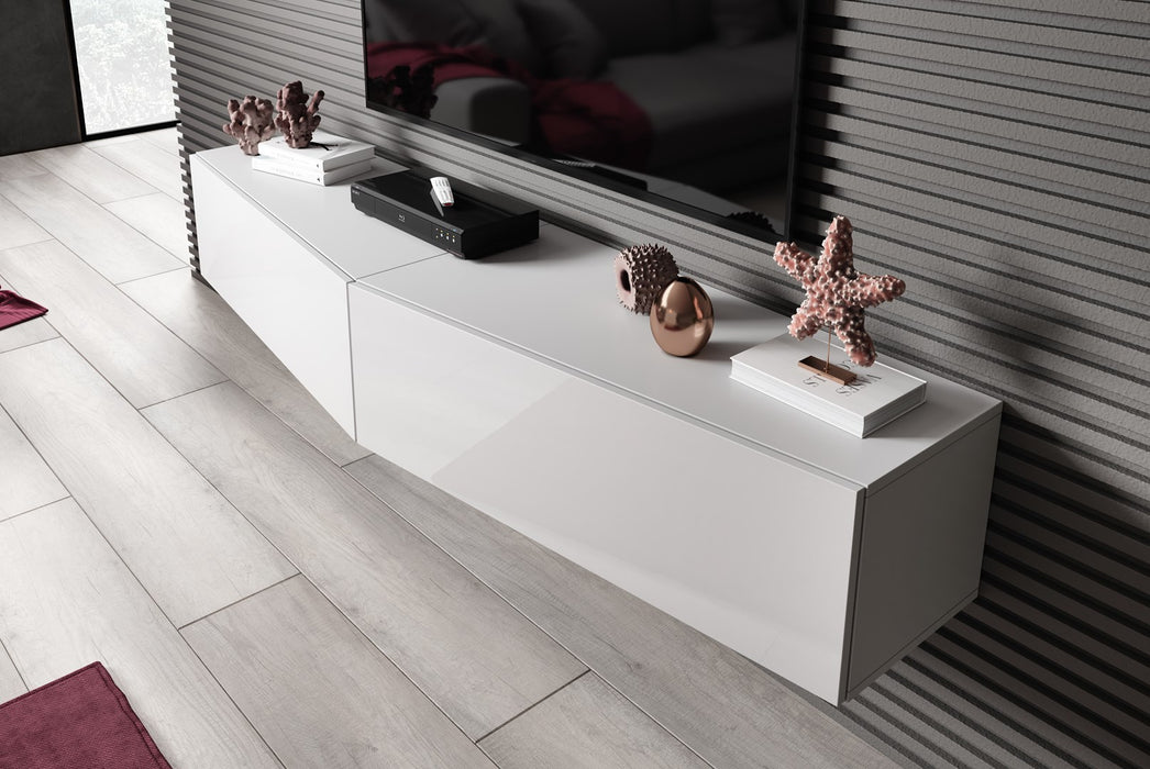 Cama Living room cabinet set VIGO SLANT 2 white/white gloss
