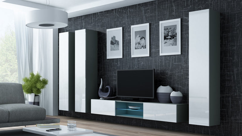 Cama Full cabinet VIGO '180' 180/40/30 grey/white gloss