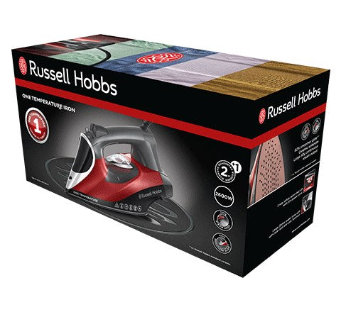 Russell Hobbs 25090-56 iron Dry & Steam iron Ceramic soleplate 2600 W Black, Grey, Red