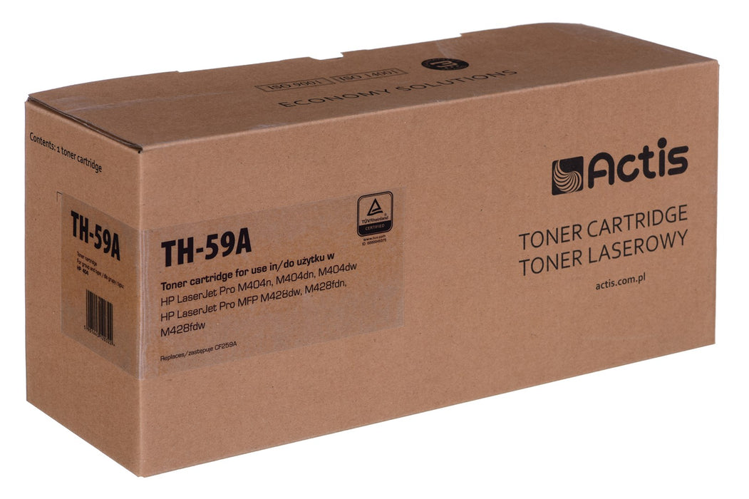 Actis TH-59A Toner (replacement for HP CF259A; Supreme; 3000 pages; black) with a toner level monitoring chip. We recommend disabling printer software
