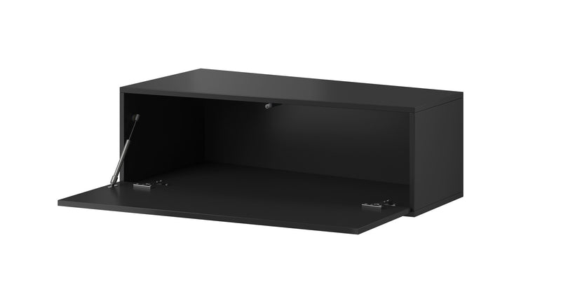 Cama TV-Möbel VIGO SLANT '90' 30/90/40 Schwarz/Schwarz Hochglanz