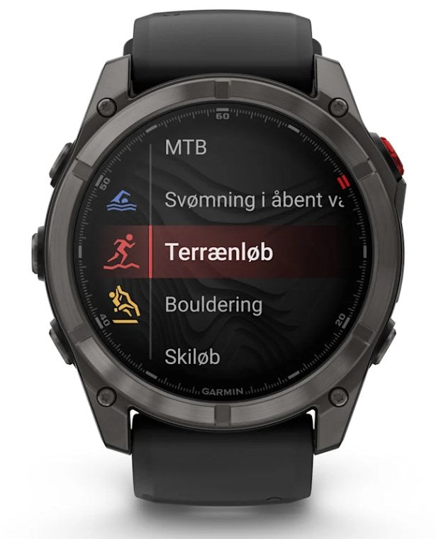 Garmin fenix 8 Pro 3.56 cm (1.4") AMOLED 51 mm Digital 454 x 454 pixels Touchscreen Black, Grey, Titanium Wi-Fi GPS (satellite)