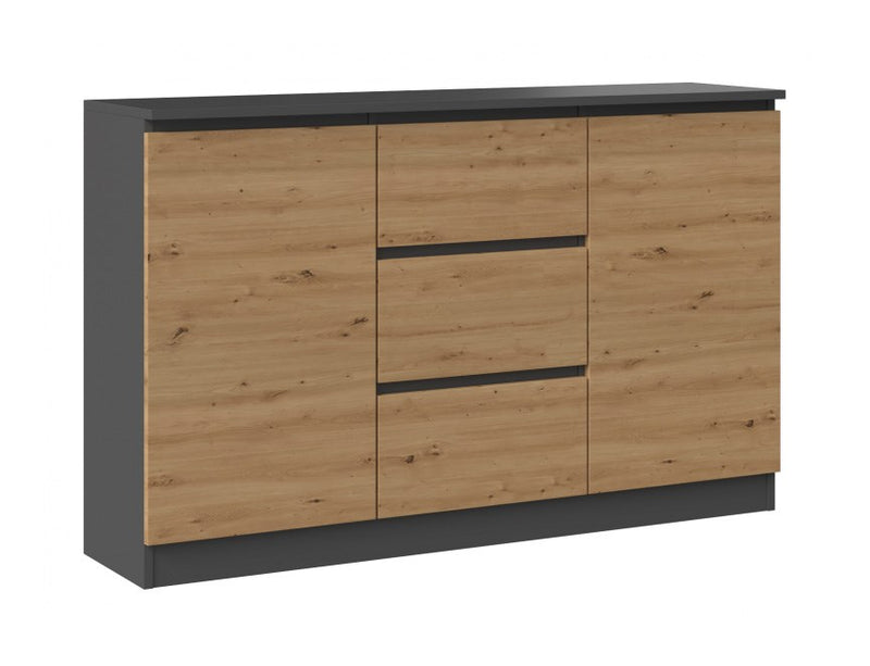 2D3S Kommode 120x30x75 cm, Anthrazit/Artisan