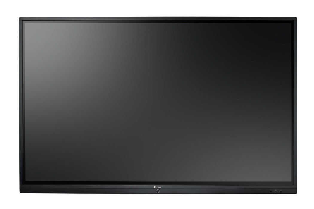 AG Neovo IFP-7502 Interactive flat panel 189.2 cm (74.5") LCD Wi-Fi 350 cd/m2 4K Ultra HD Black Touchscreen Built-in processor Android 8.0