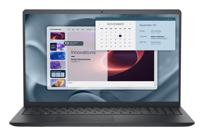 DELL Pro 15 Essential PV15250 Intel Core 3 100U Laptop 39.6 cm (15.6") Full HD 8 GB DDR5-SDRAM 512 GB SSD Wi-Fi 6 (802.11ax) Windows 11 Pro Black