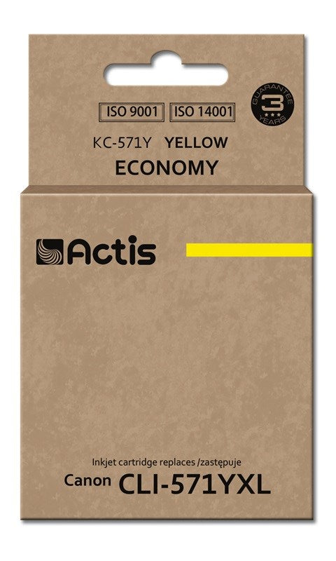 Actis KC-571Y Ink (replacement for Canon CLI-571Y; Standard; 12 ml; yellow)
