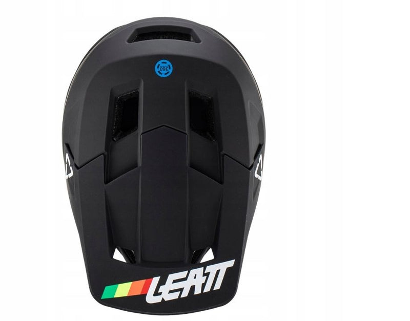 LEATT MTB Gravity 1.0 V23 Full-Face Cycling Helmet, Size M (57-58cm), Black