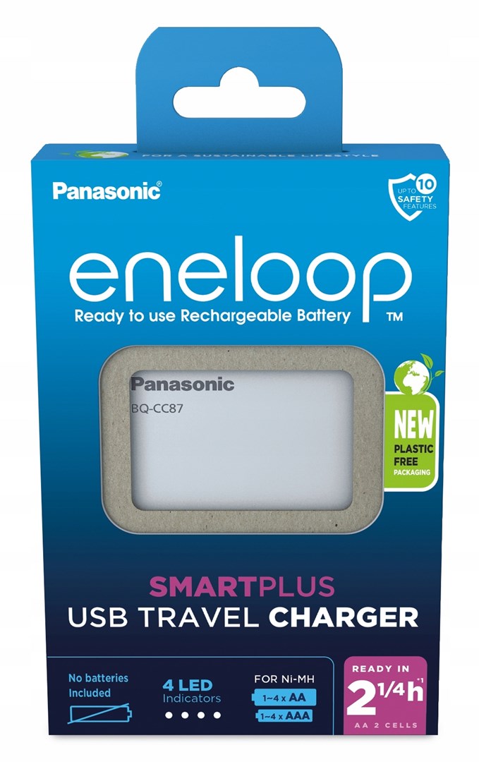 Chargeur de batterie USB PANASONIC Eneloop Smartplus BQ-CC87 (BQ-CC87USB)