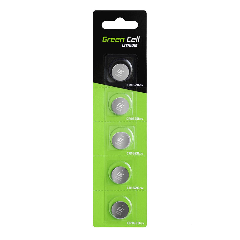 Green Cell Blister 10x lithium battery CR1620 3V 70mAh Button
