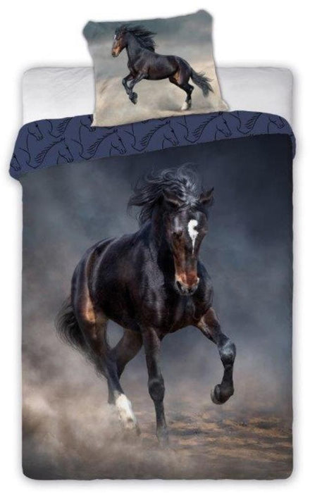 HORSES TORNADO youth bedding 140x200cm + pillow 70x90cm