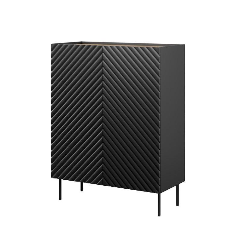 Bookcase 2D2SZ ONDA 98x45x127 black