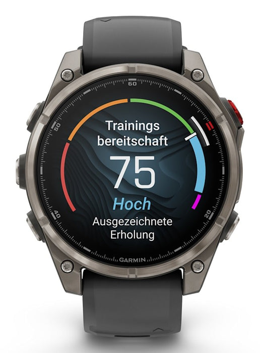 Garmin fenix 8 Pro 3.56 cm (1.4") AMOLED 47 mm Digital 454 x 454 pixels Touchscreen Graphite, Titanium Wi-Fi GPS (satellite)