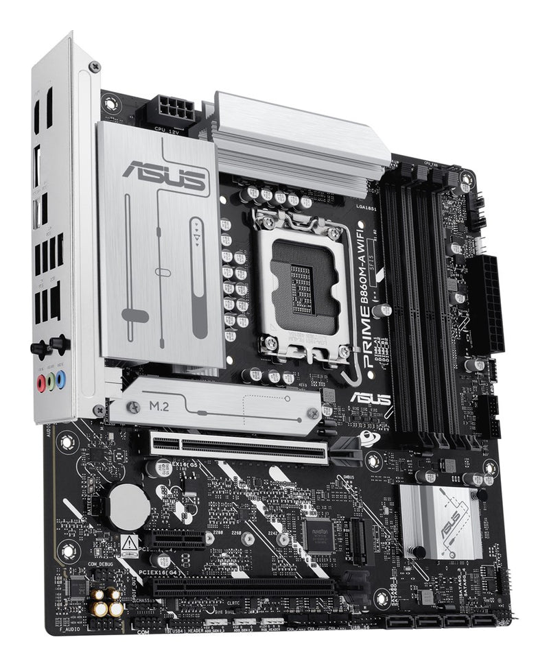 ASUS PRIME B860M-A WIFI - Motherboard - micro ATX - LGA1851 Socket - B860 Chipset - USB-C 3.2 Gen 2x2, USB 3.2 Gen 2, USB 3.2 Gen 1, USB-C 3.2 Gen 1 -