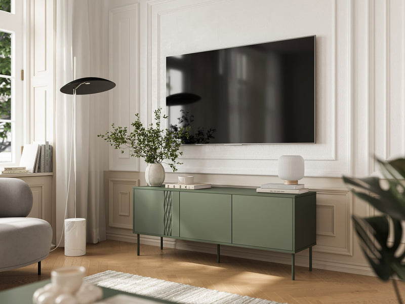 Cama RTV 3D TRESSE cabinet 150x40x55 matte green