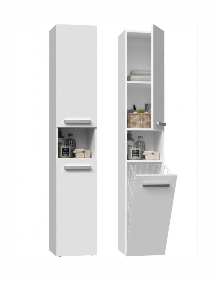 Bathroom cabinet NEL III 31x30x174 cm, matt white