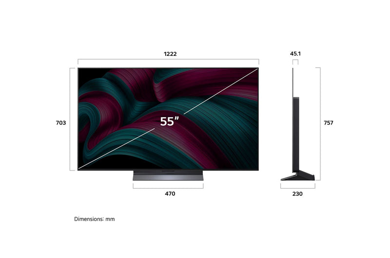 LG OLED evo AI OLED55C51LA TV 139,7 cm (55") 4K Ultra HD Smart TV Wi-Fi Black