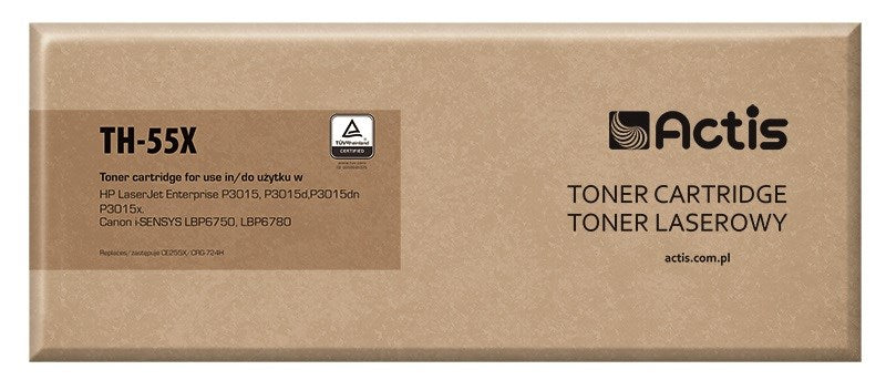 Actis TH-55X Toner (ersetzt HP 55X CE255X, Canon CRG-724H; Standard; 12500 Seiten; schwarz)