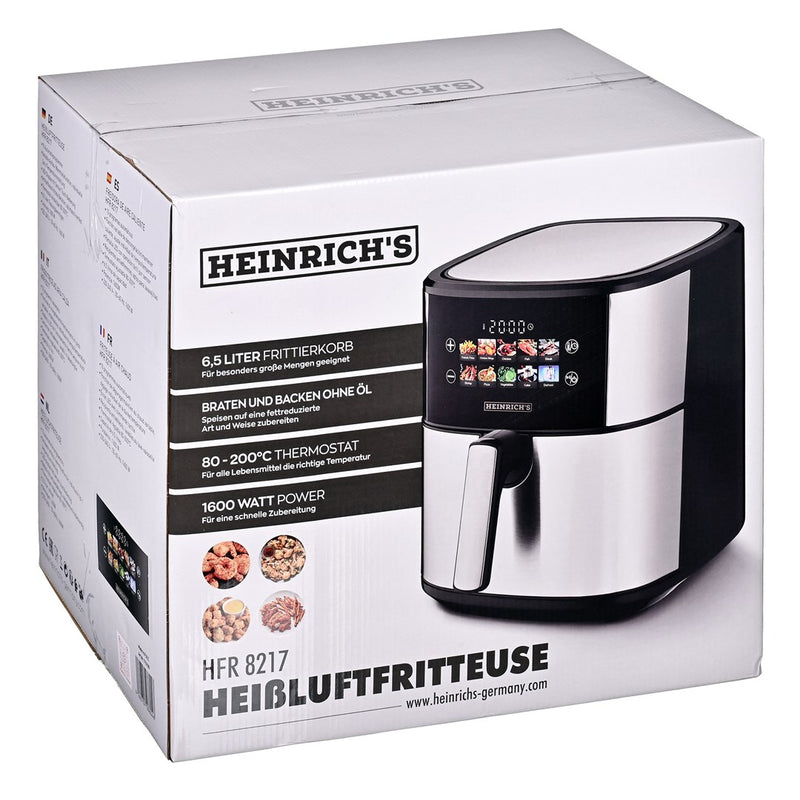 HEINRICH'S HFR 8217 Hot Air Fryer 6.5 L 1600 W Black