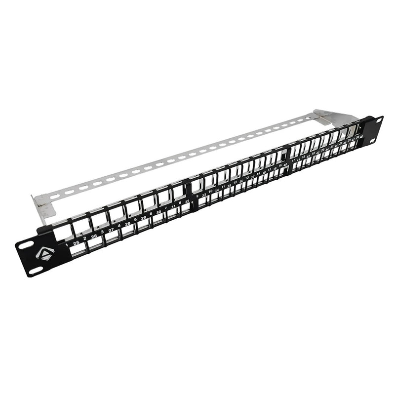 ALANTEC 19" 48-Port 1HE Modulares Patchpanel mit Auflagebügel (unbestückt)
